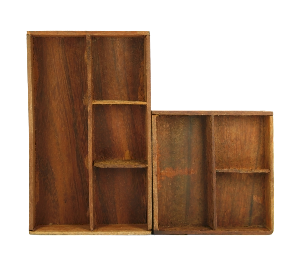Empty wooden shelf cupboard cabinet png