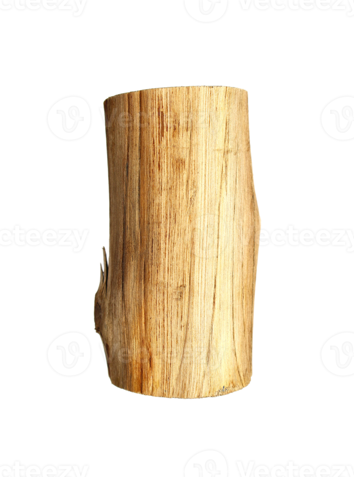 a piece of wood that has been cut dry on transparent background png file