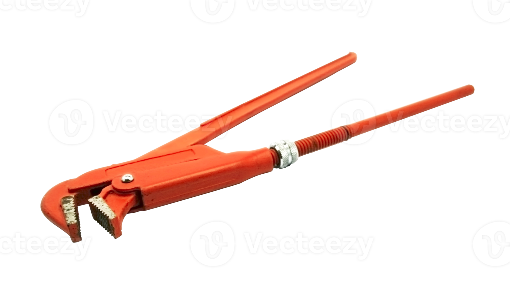 Pipe wrench or plier wrench on transparent background png file