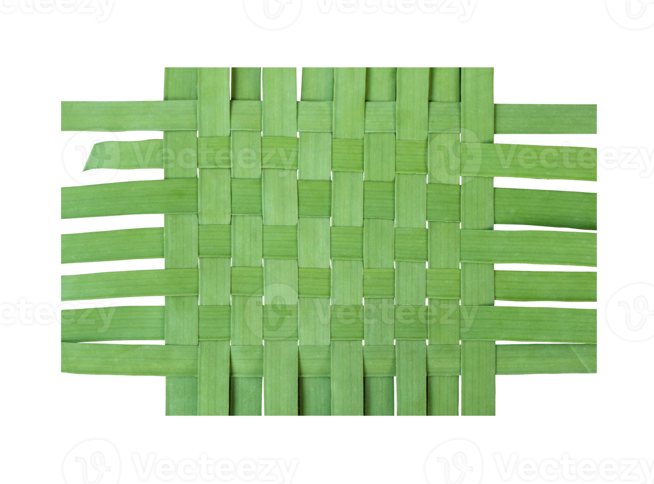 pattern weaving of banana leaves on transparent background png file