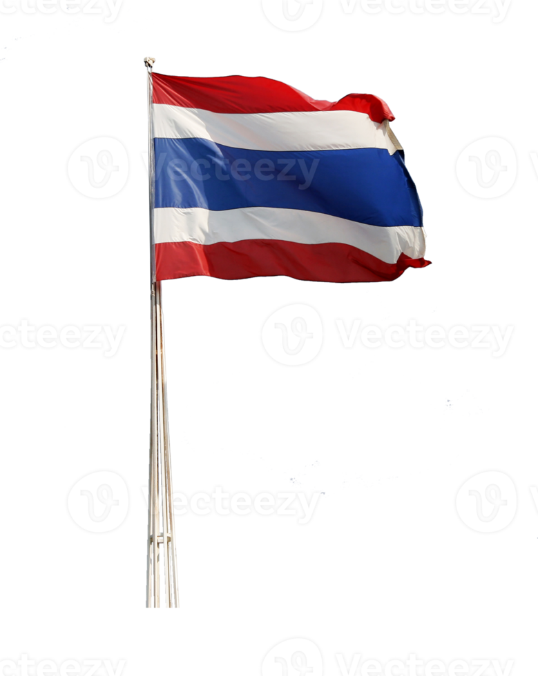 Thai flag on transparent background png file