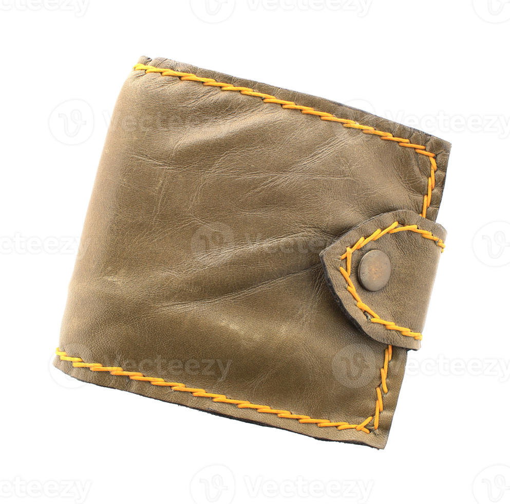 leather wallet on transparent png file