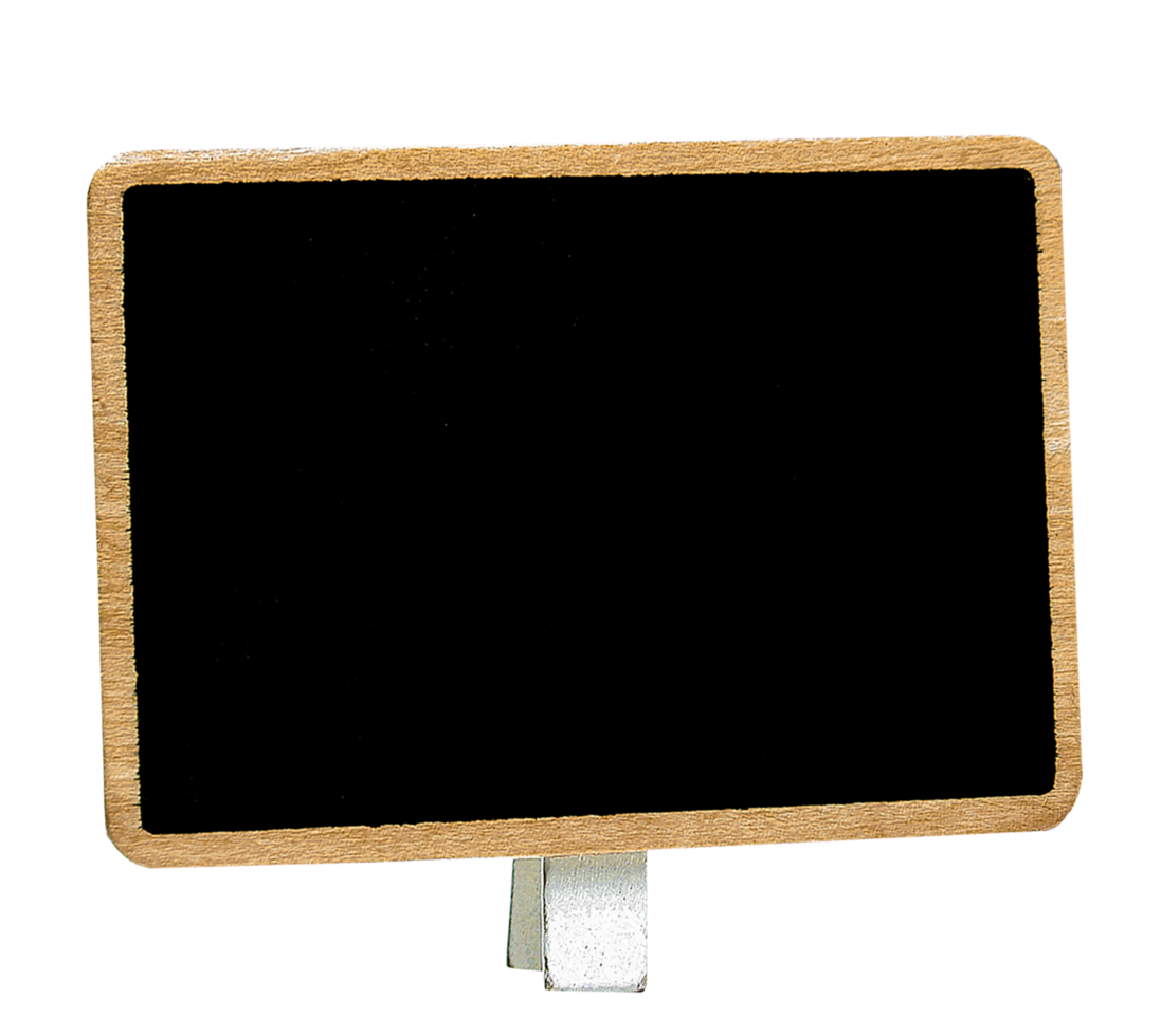 placa em pé de quadro-negro no arquivo png de fundo transparente