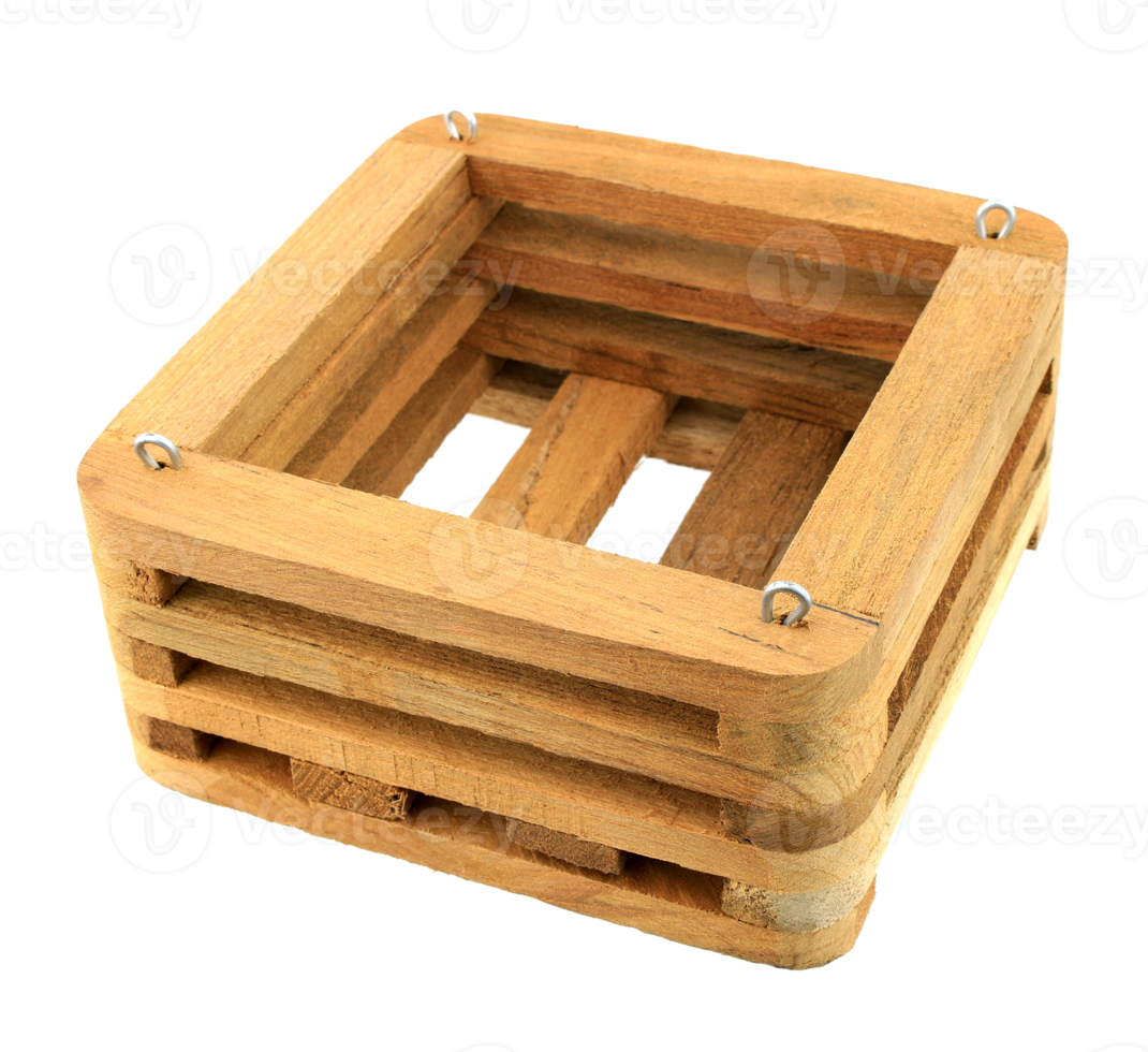 Wooden pots for growing orchids on transparent background png file