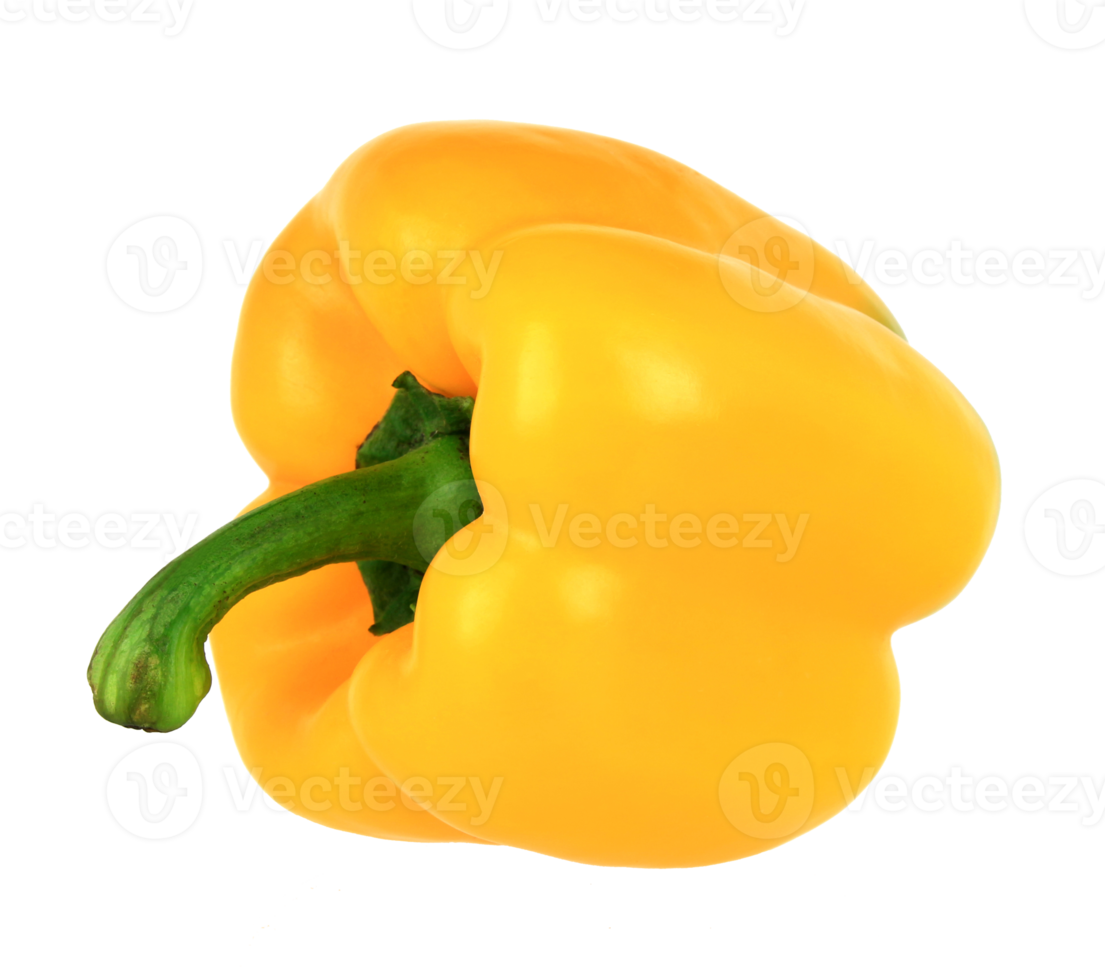 yellow bell pepper on transparent background png file