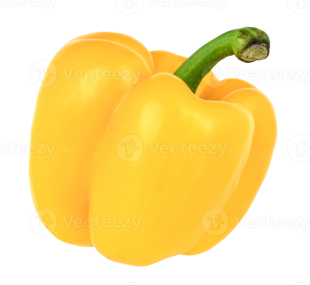 yellow bell pepper on transparent background png file