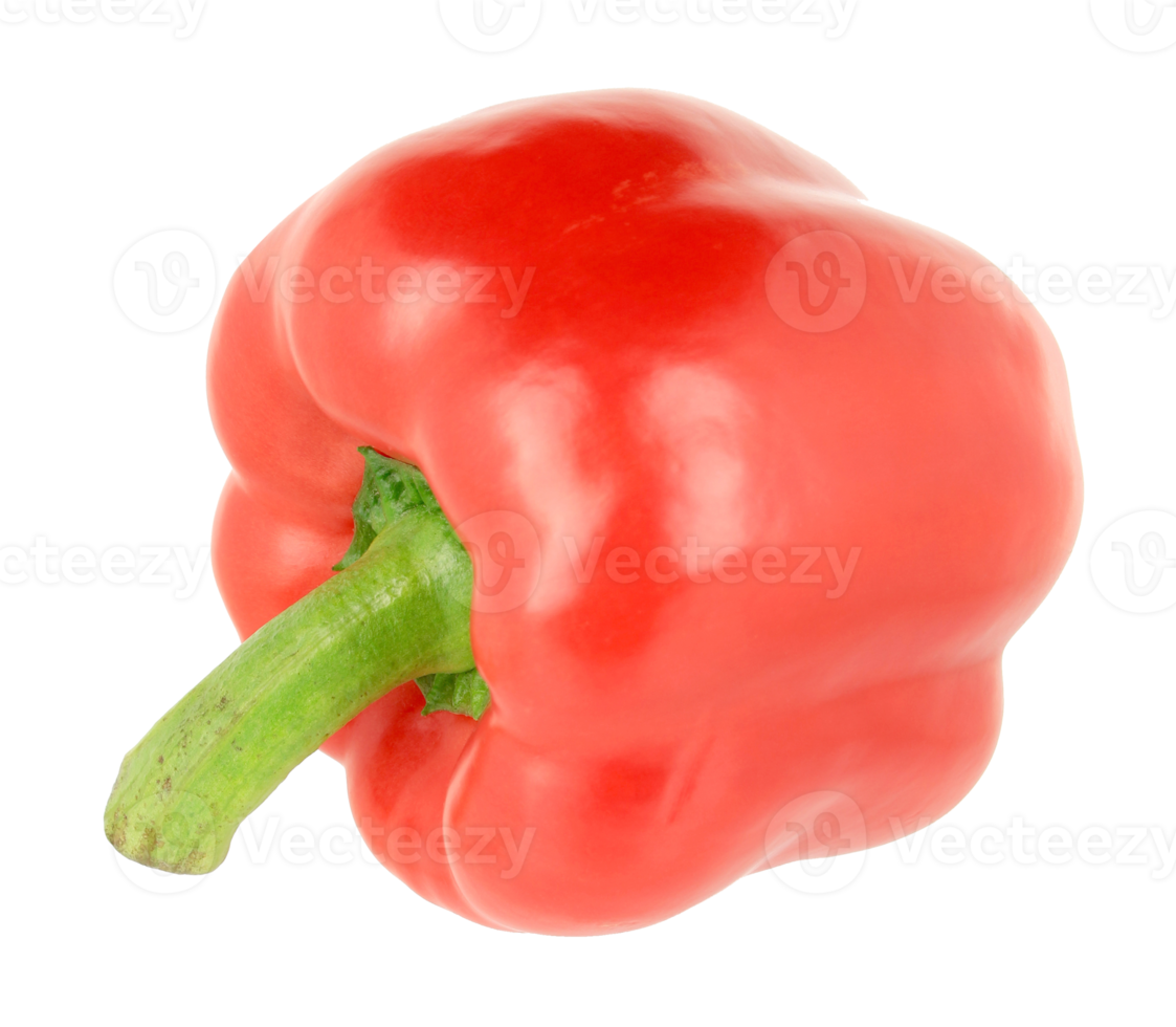 red bell pepper on transparent background png file