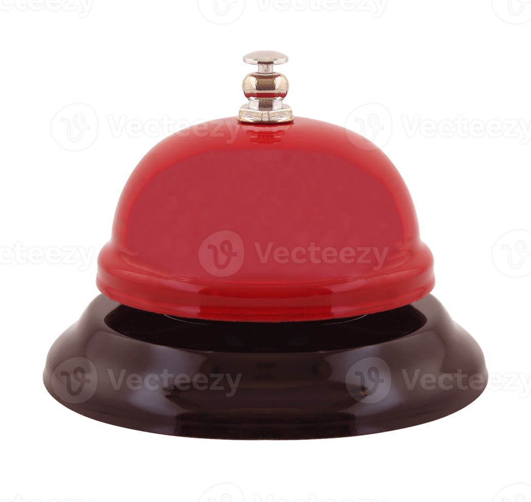 red ring bell isolated on transparent background png file