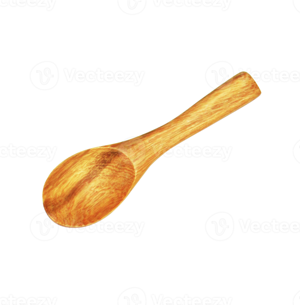 wooden spoon isolated on transparent background png file