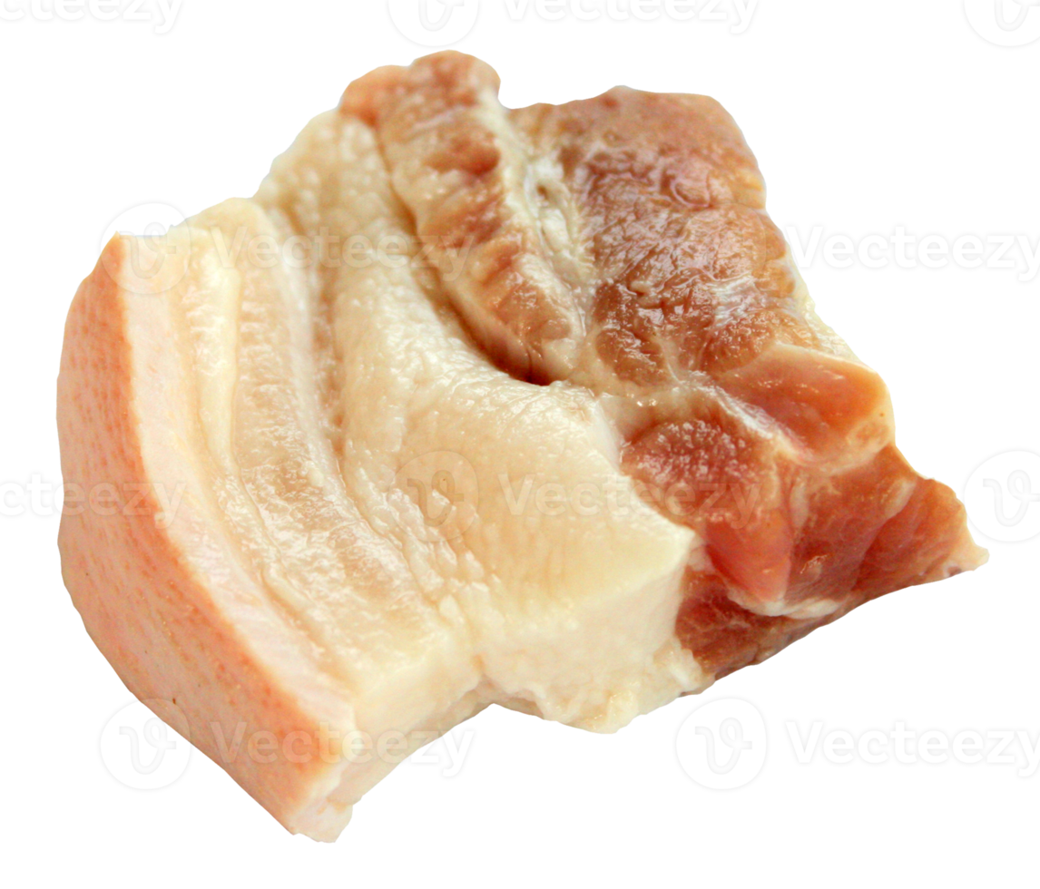 streaky pork strips isolated on transparent background png file