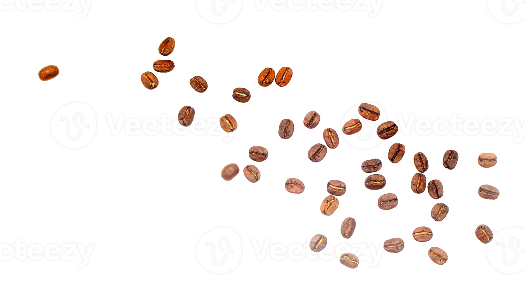 coffee beans. isolated on transparent background png file