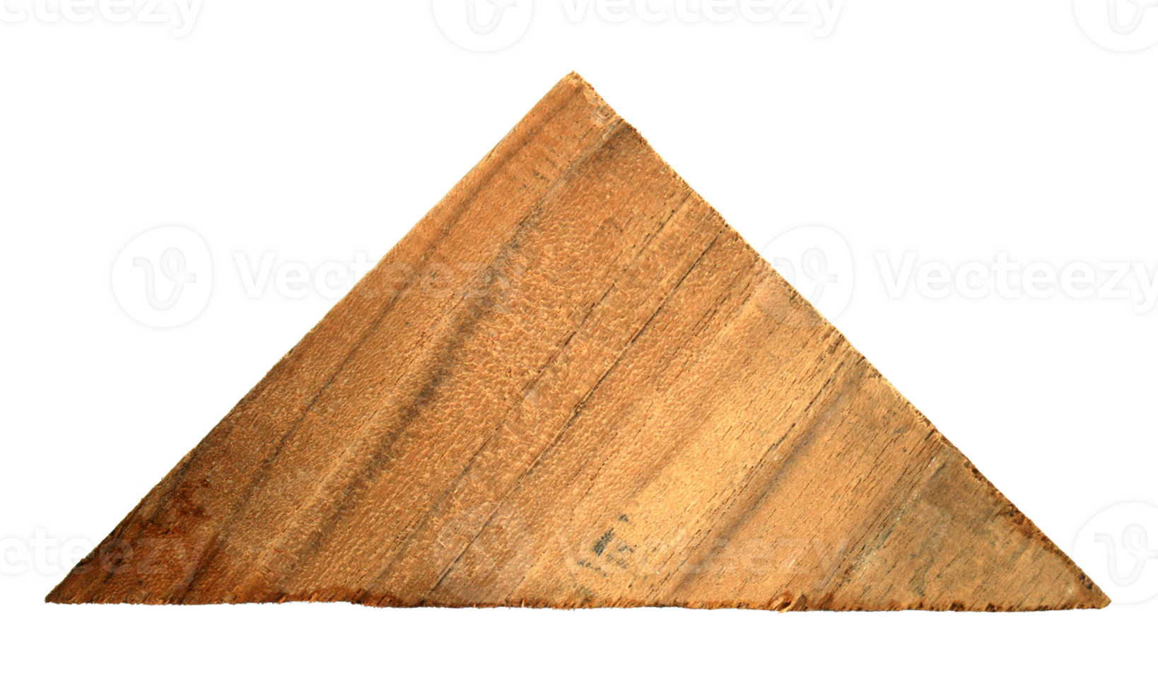 wooden in shape triangle on transparent background png file