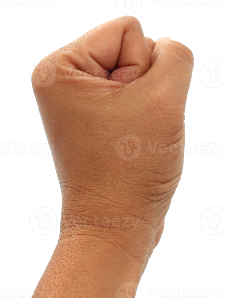 hand with the fist making the communism symbol on transparent background png file