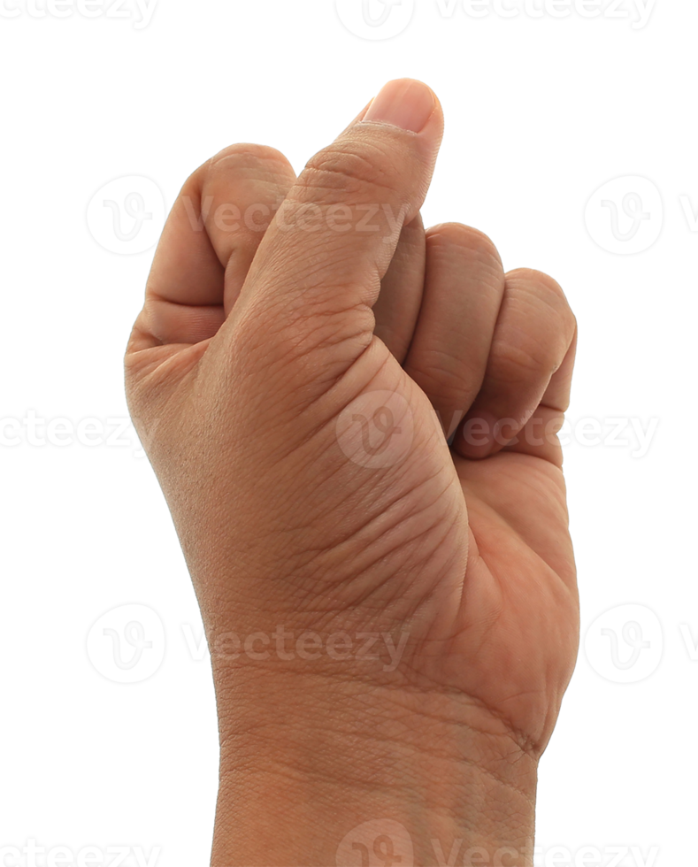 hand with the fist making the communism symbol on transparent background png file