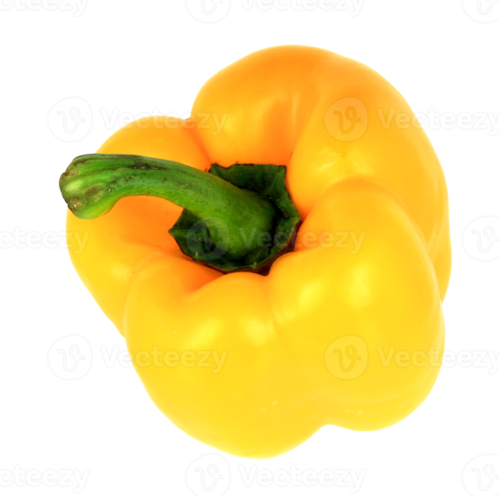 yellow bell pepper on transparent background png file