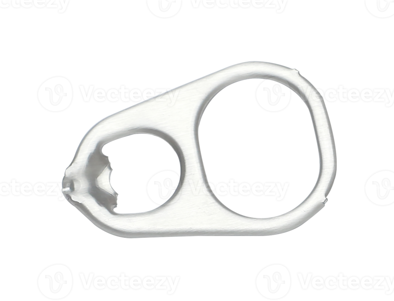 Aluminum can open loop on transparent background png file