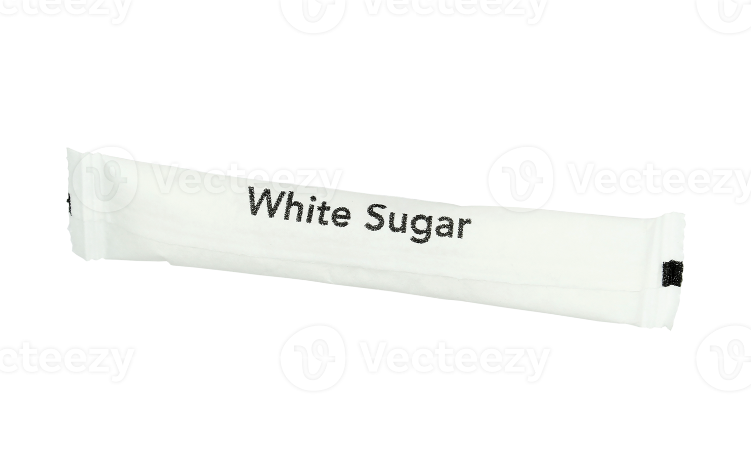 white sugar sachet on transparent background png file