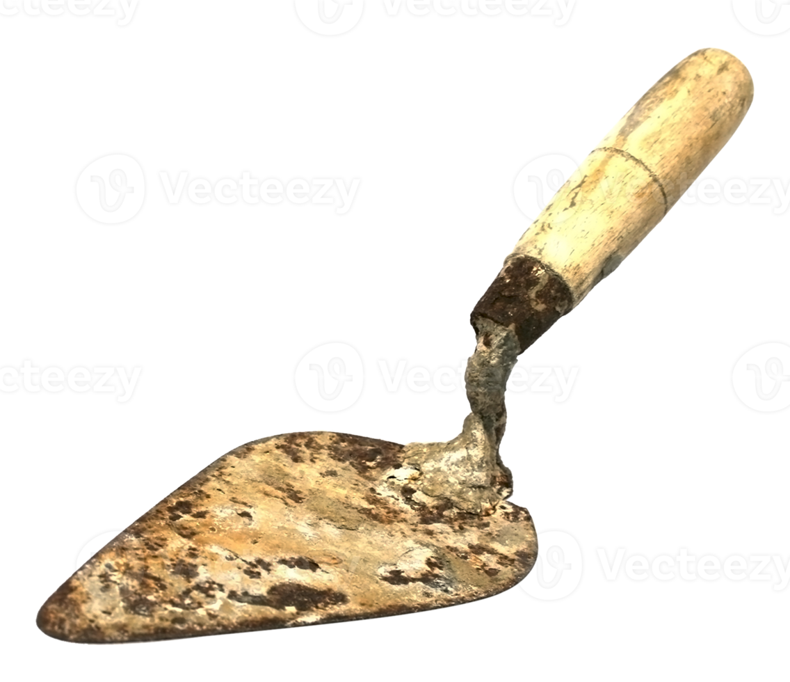 vecchia cazzuola isolata su file png di sfondo trasparente