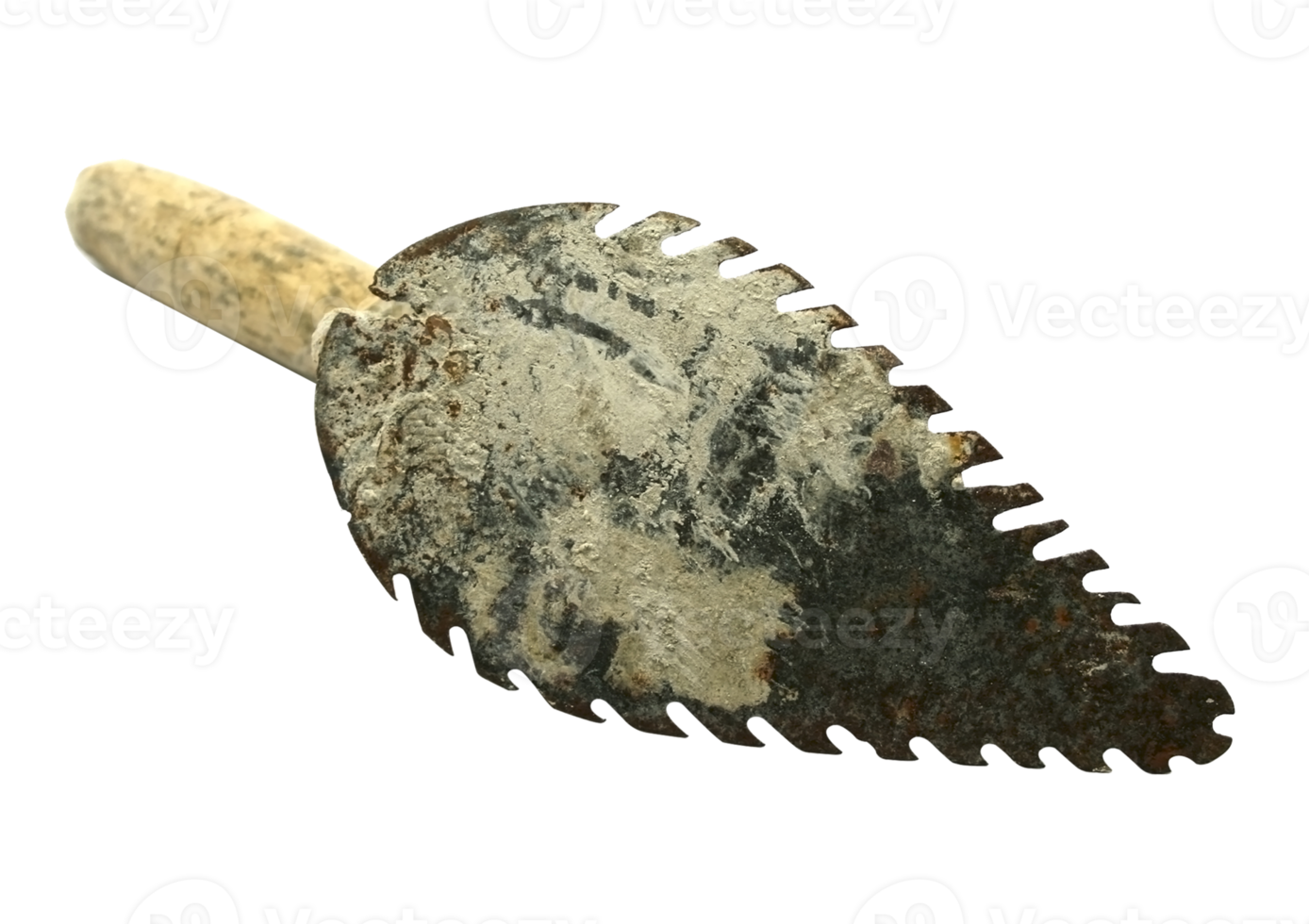 old trowel isolated on transparent background png file