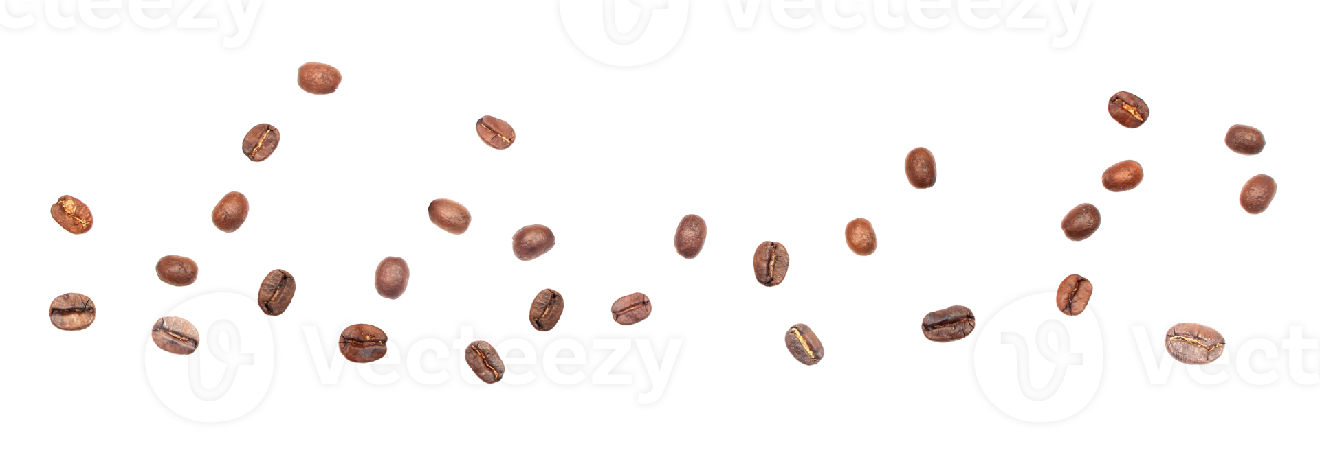 coffee beans isolated on transparent background png file