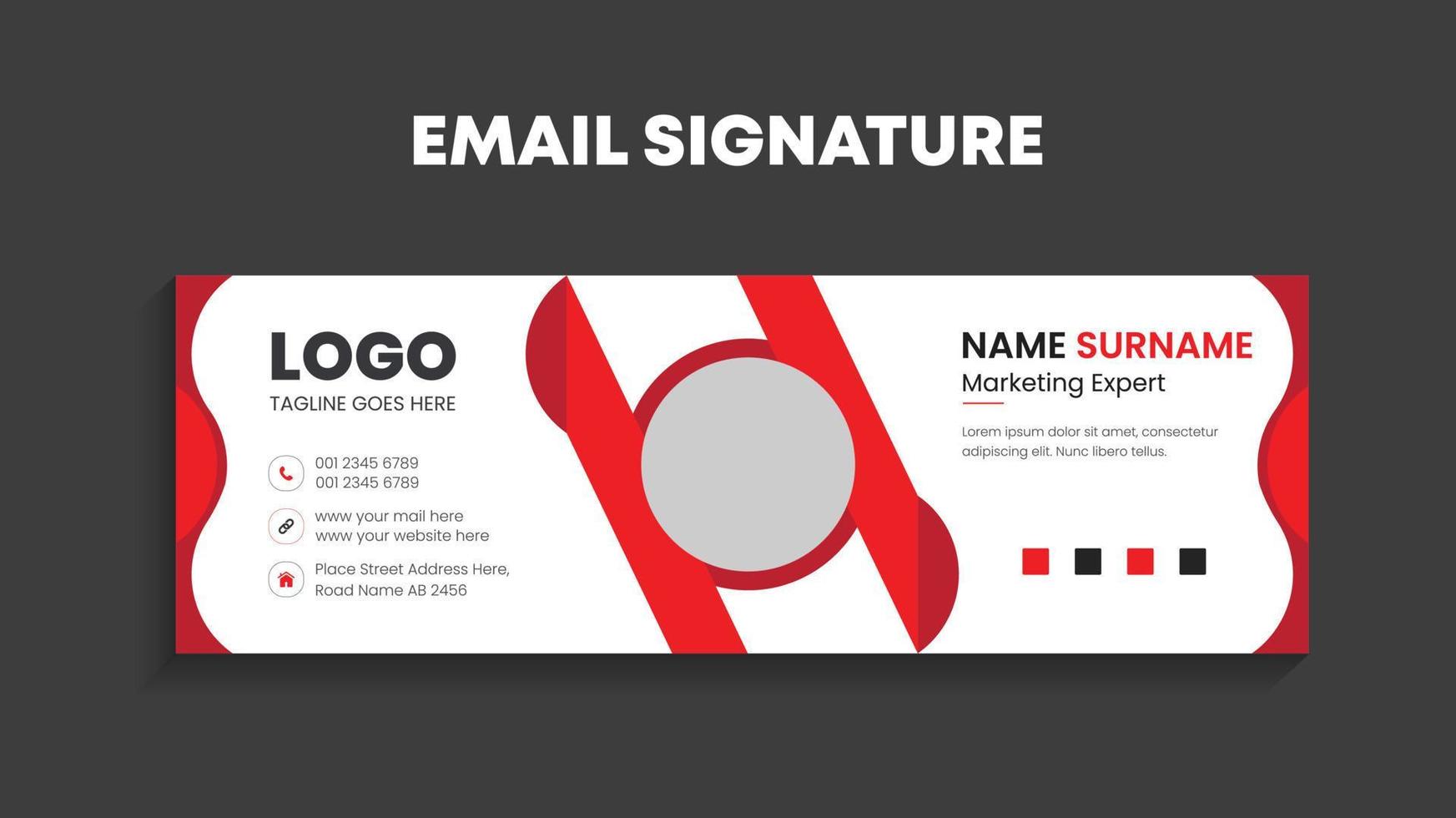 Email Signature or company footer design vector