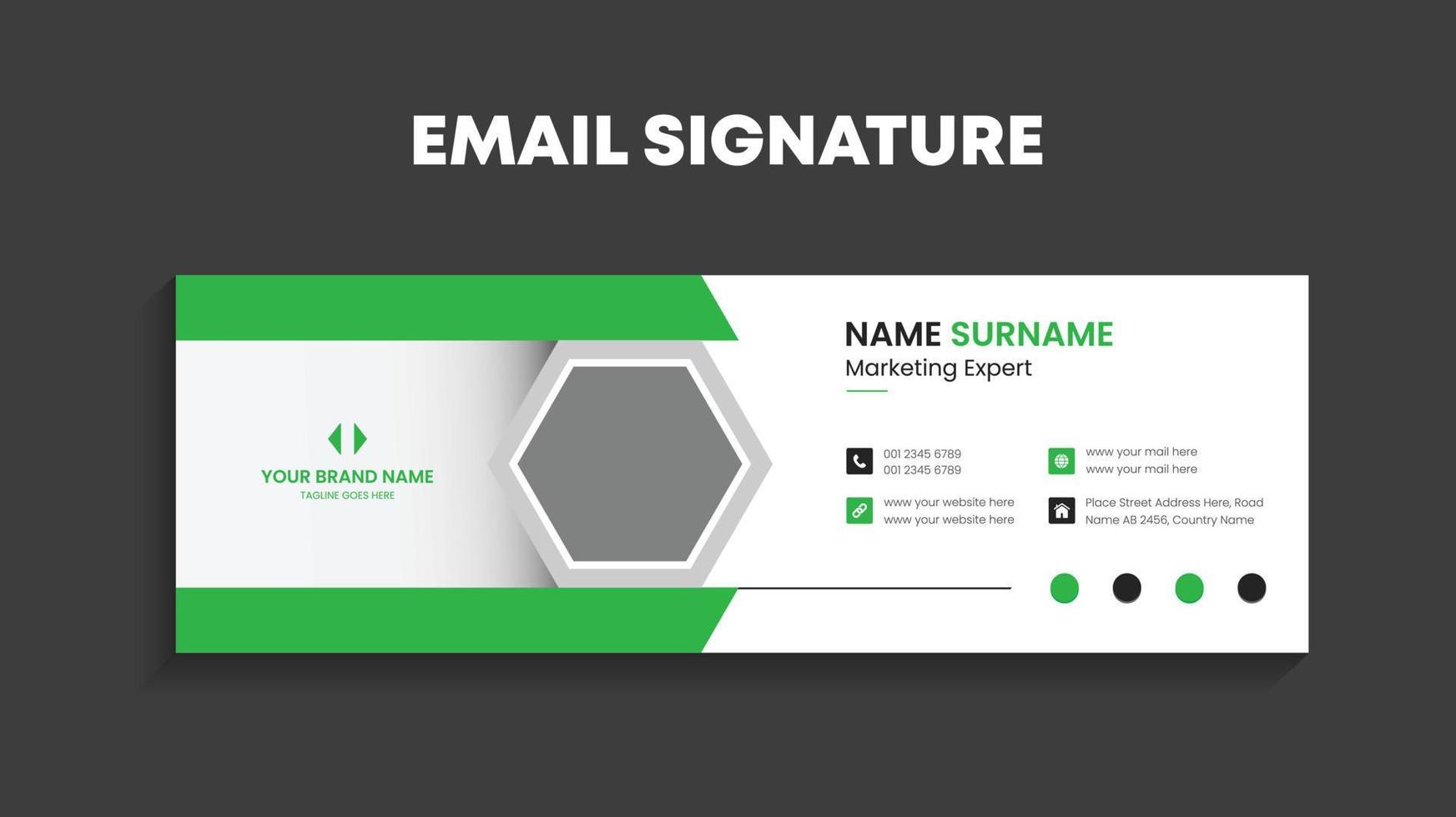 Email Signature or company footer design vector