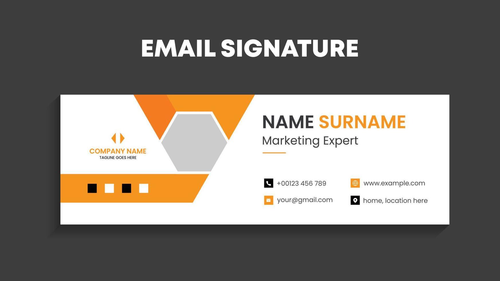Email Signature or company footer design vector
