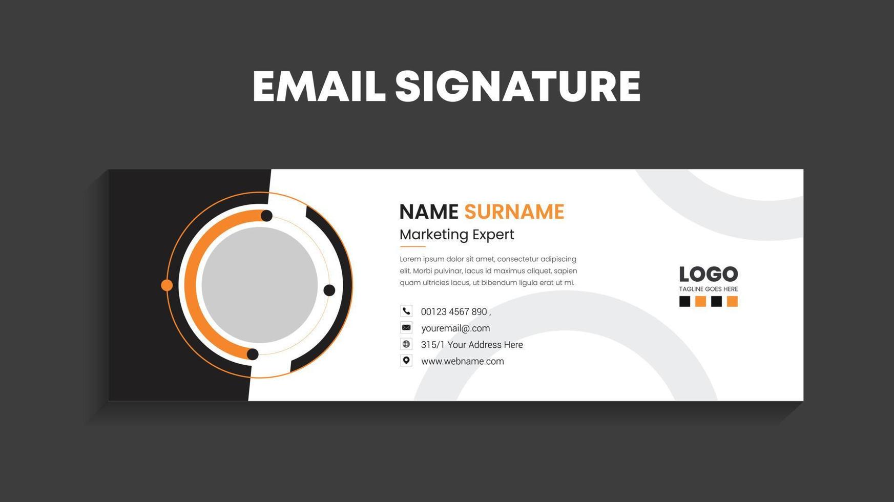 Email Signature or company footer design vector