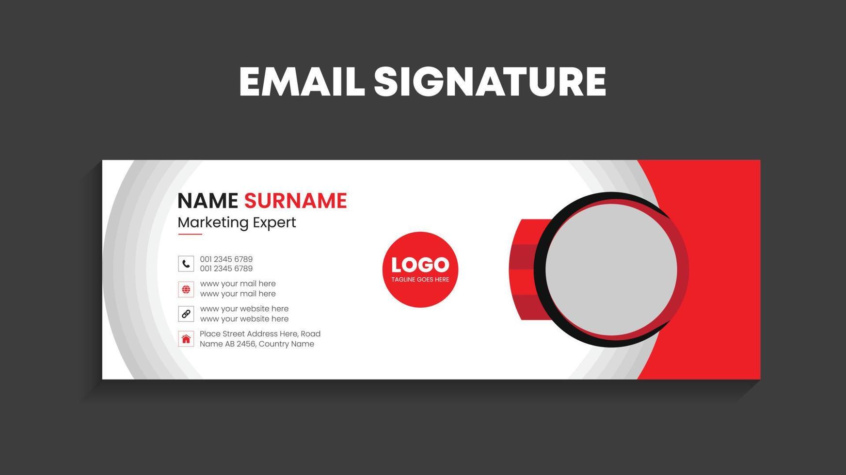 Email Signature or company footer design vector