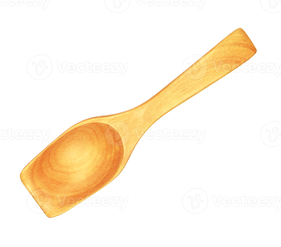 wooden spoon isolated on transparent background png file