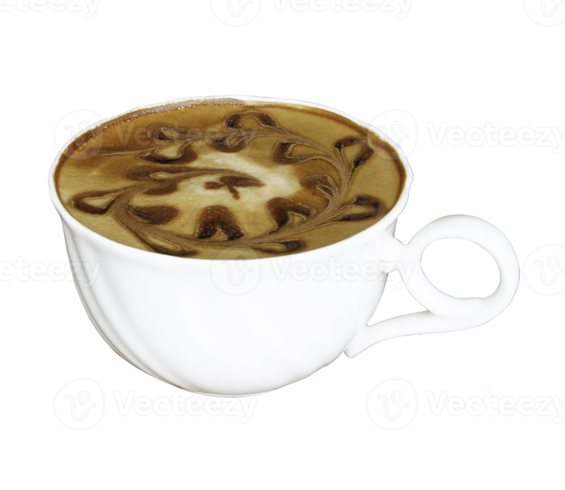 coffee in a cup on transparent background png file