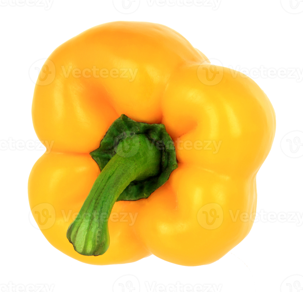 yellow bell pepper on transparent background png file