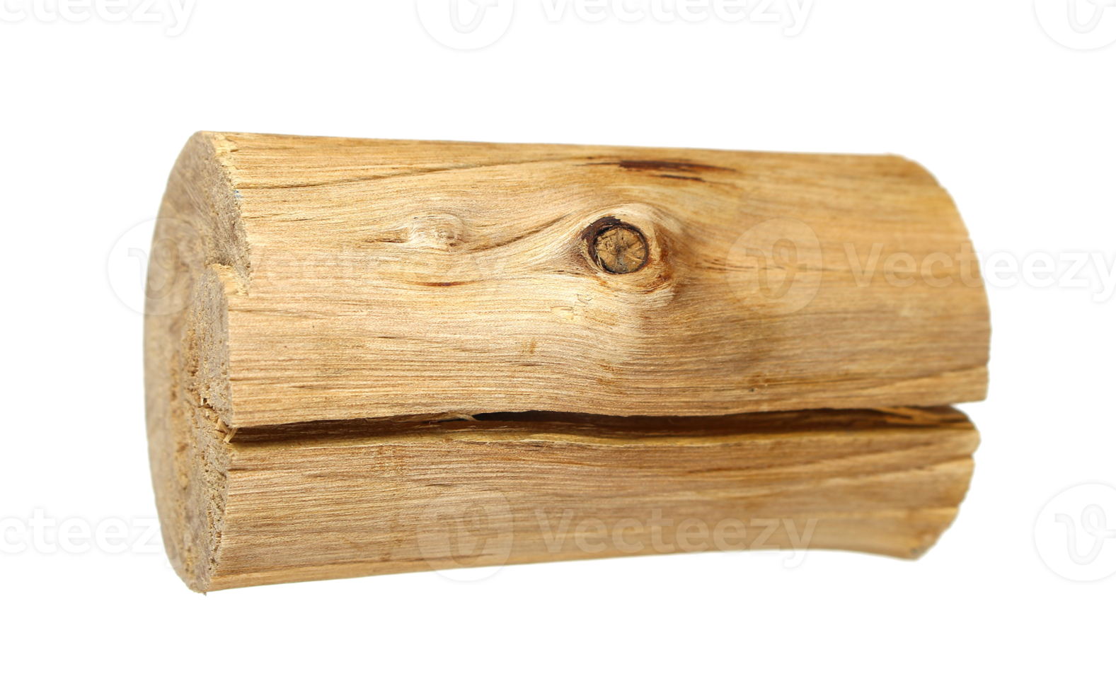 a piece of wood that has been cut dry on transparent background png file