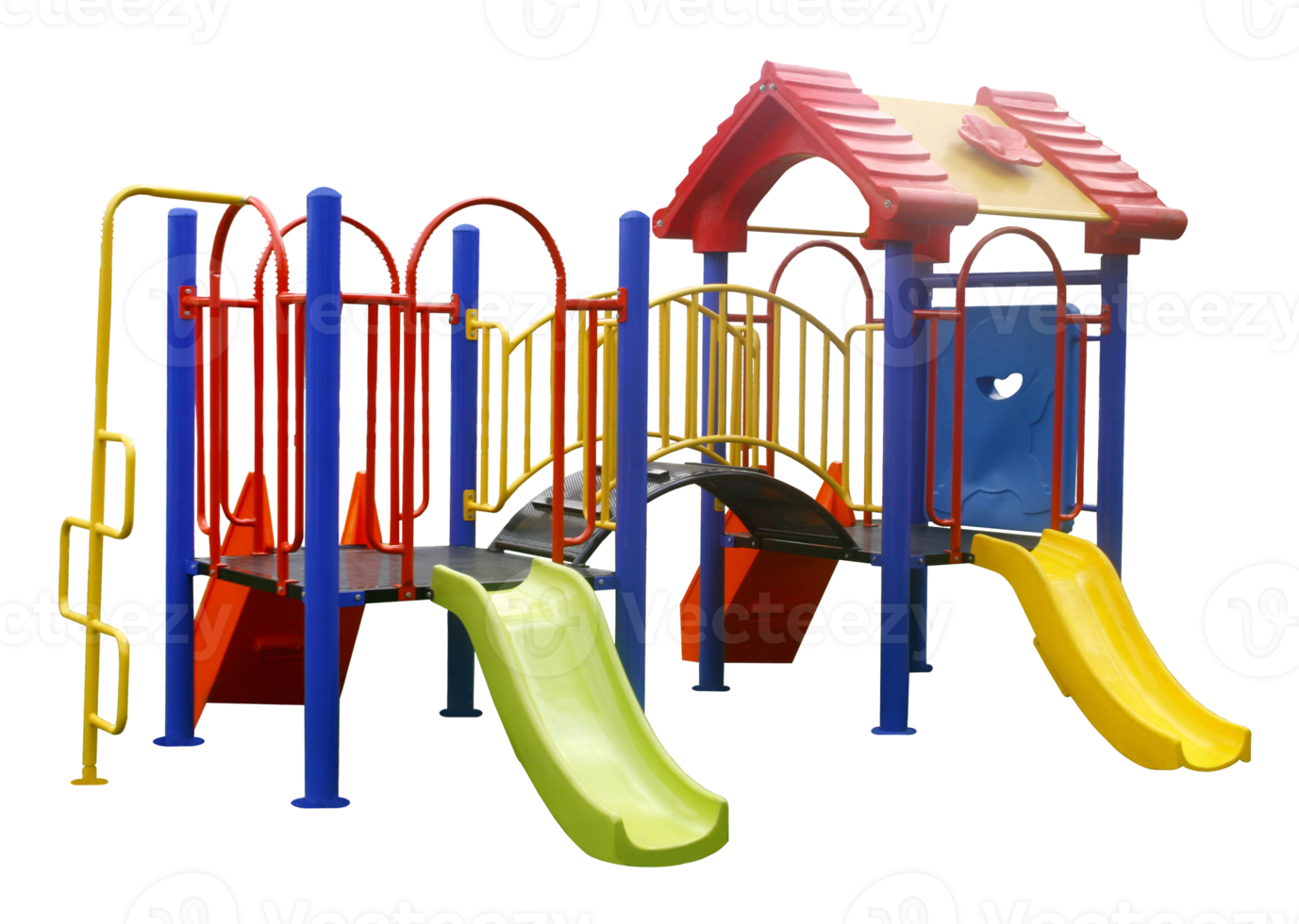 Colorful playground for children on transparent background png file