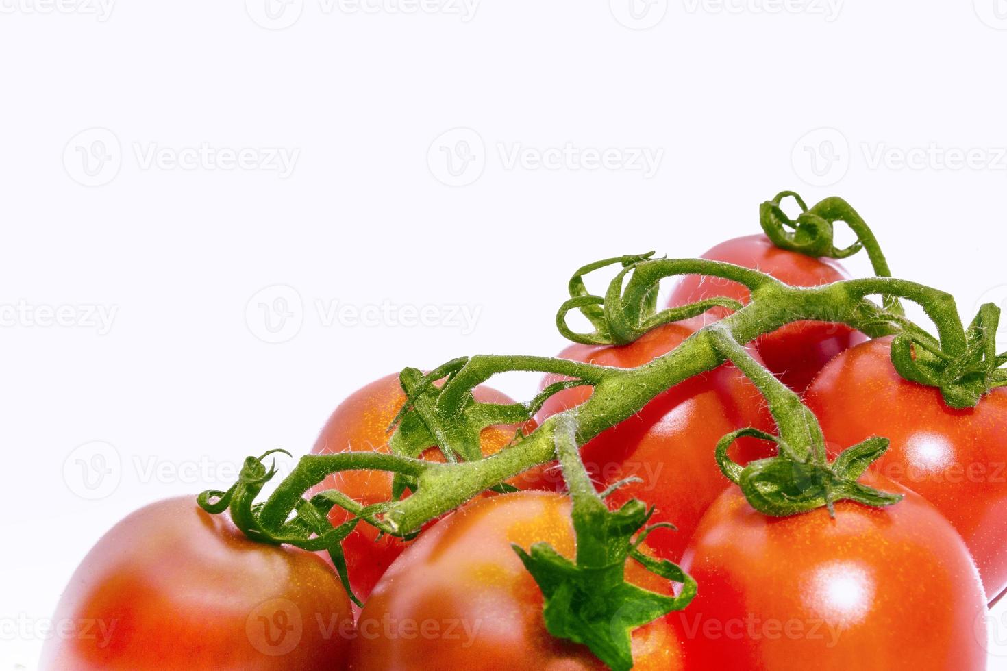 Fresh red tomato isolated on white background photo