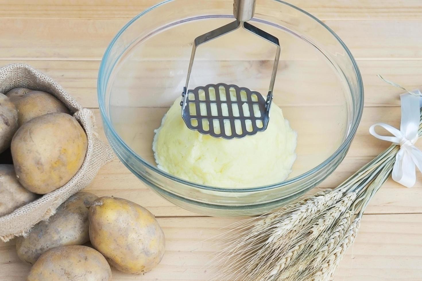 Mashed potato preparation photo