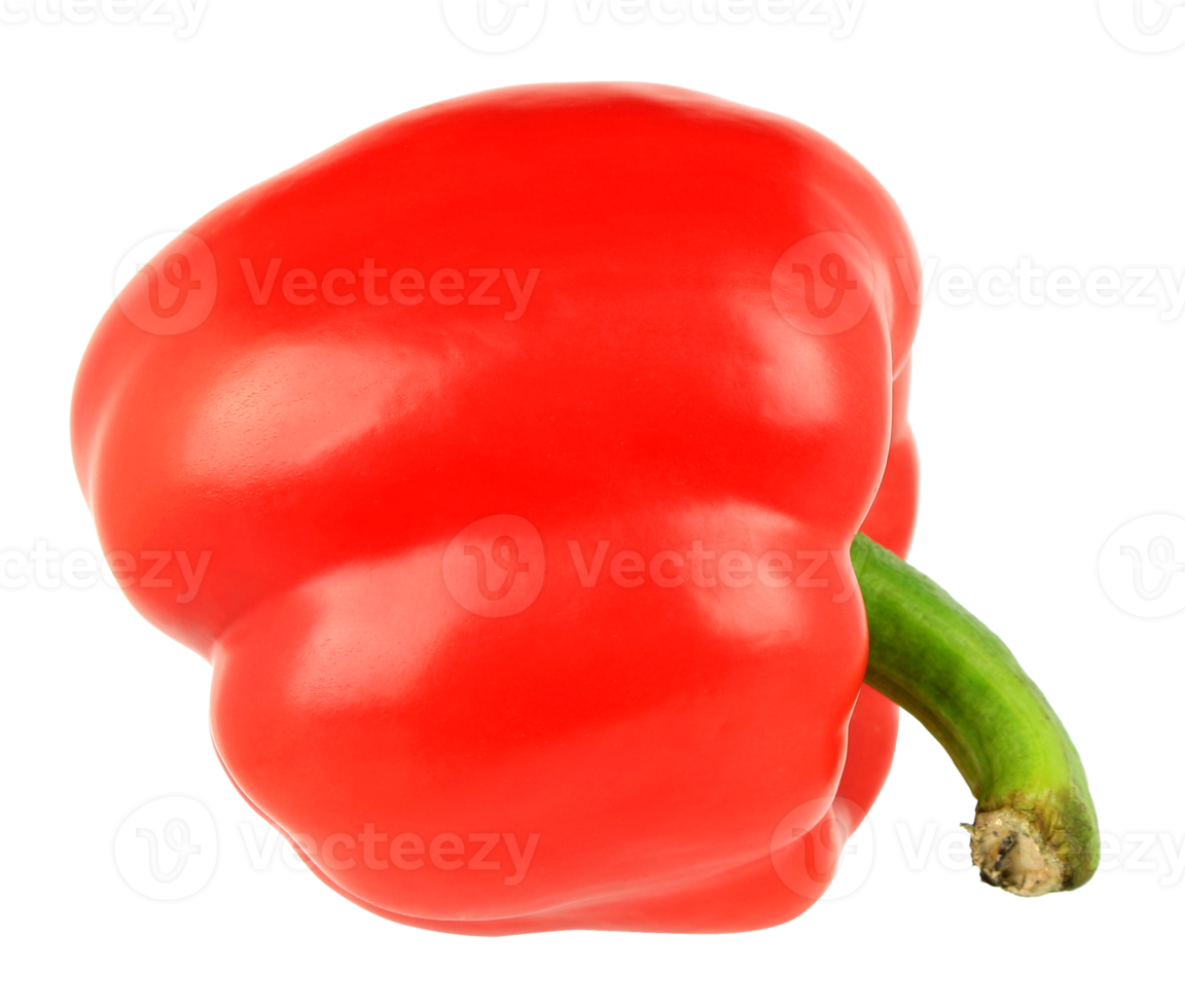 red bell pepper on transparent background png file