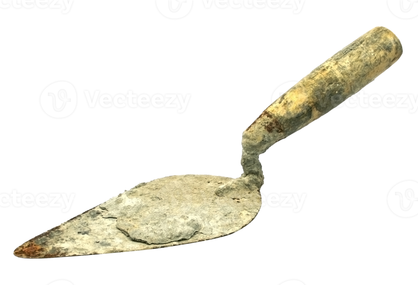 old trowel isolated on transparent background png file