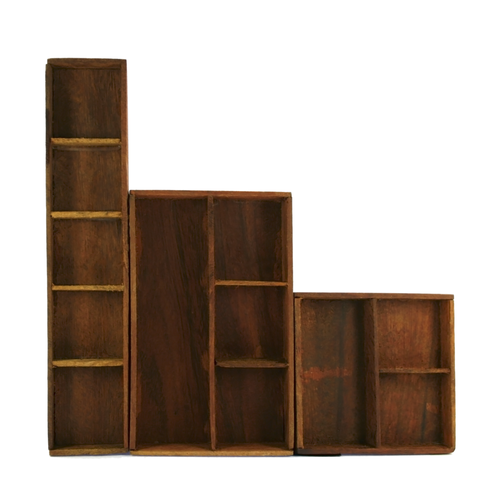 Empty wooden shelf cupboard cabinet png