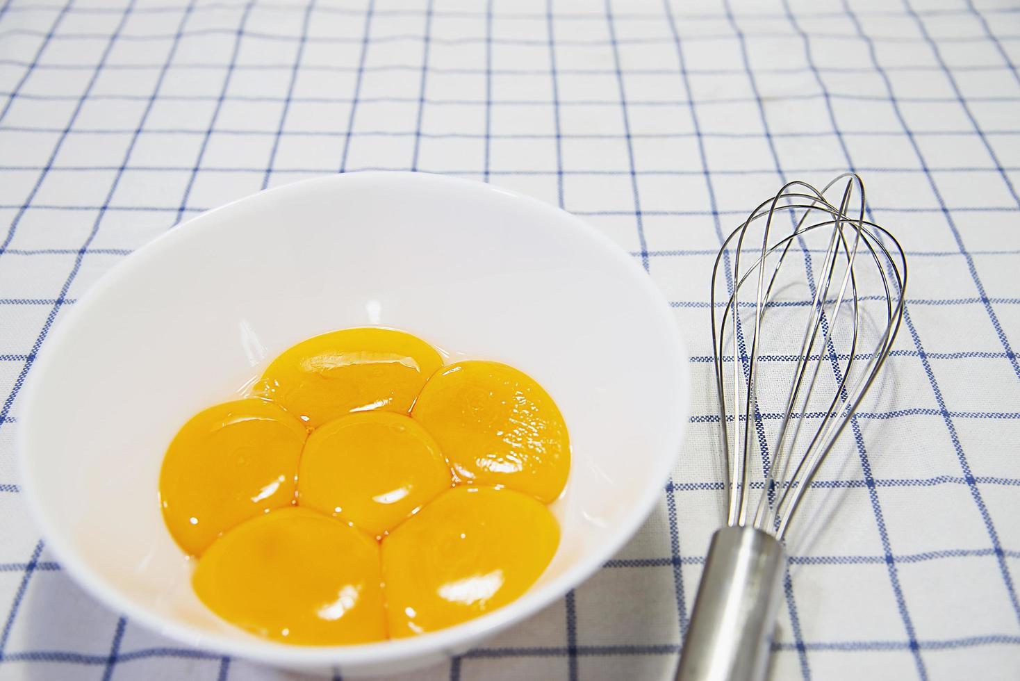 Raw material for cooking homemade egg tart - favorite dessert bakery concept photo