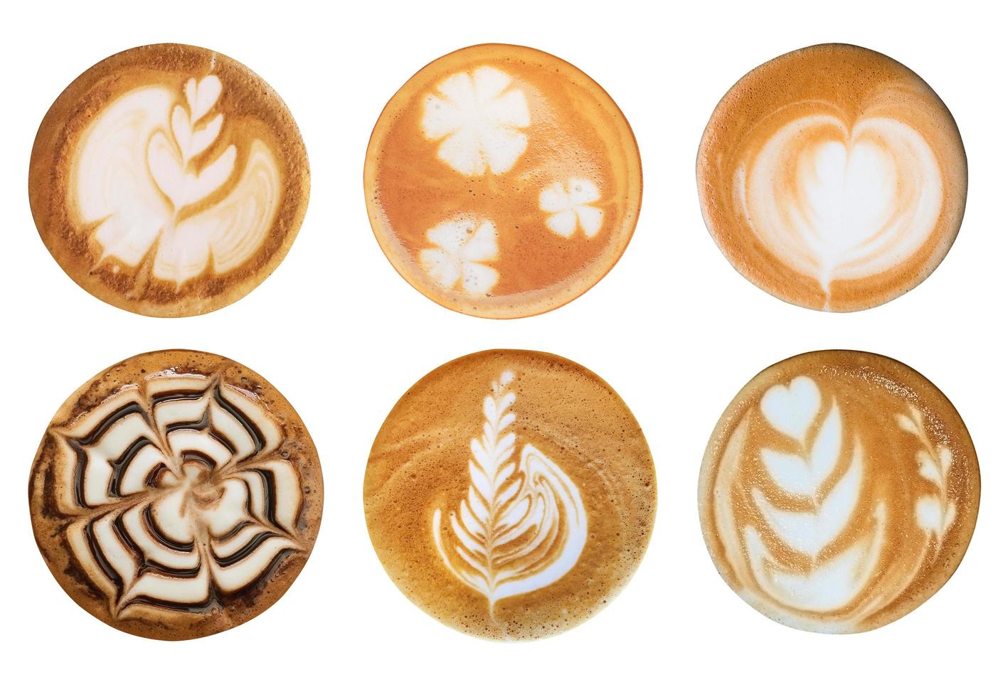 Latte art coffee decoration face photo