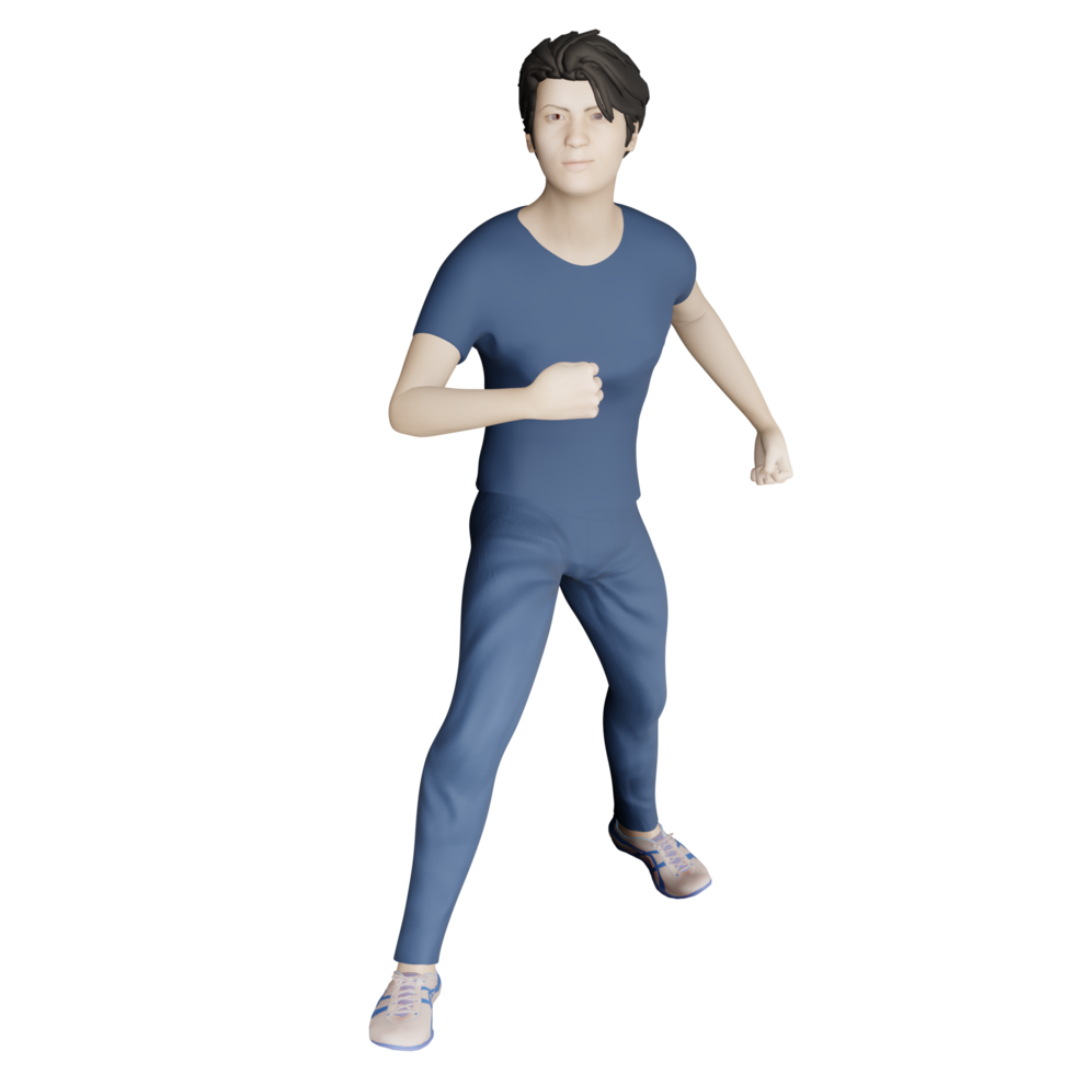 uomo felice modello avatar uomo modello carattere umano illustrazione 3d png