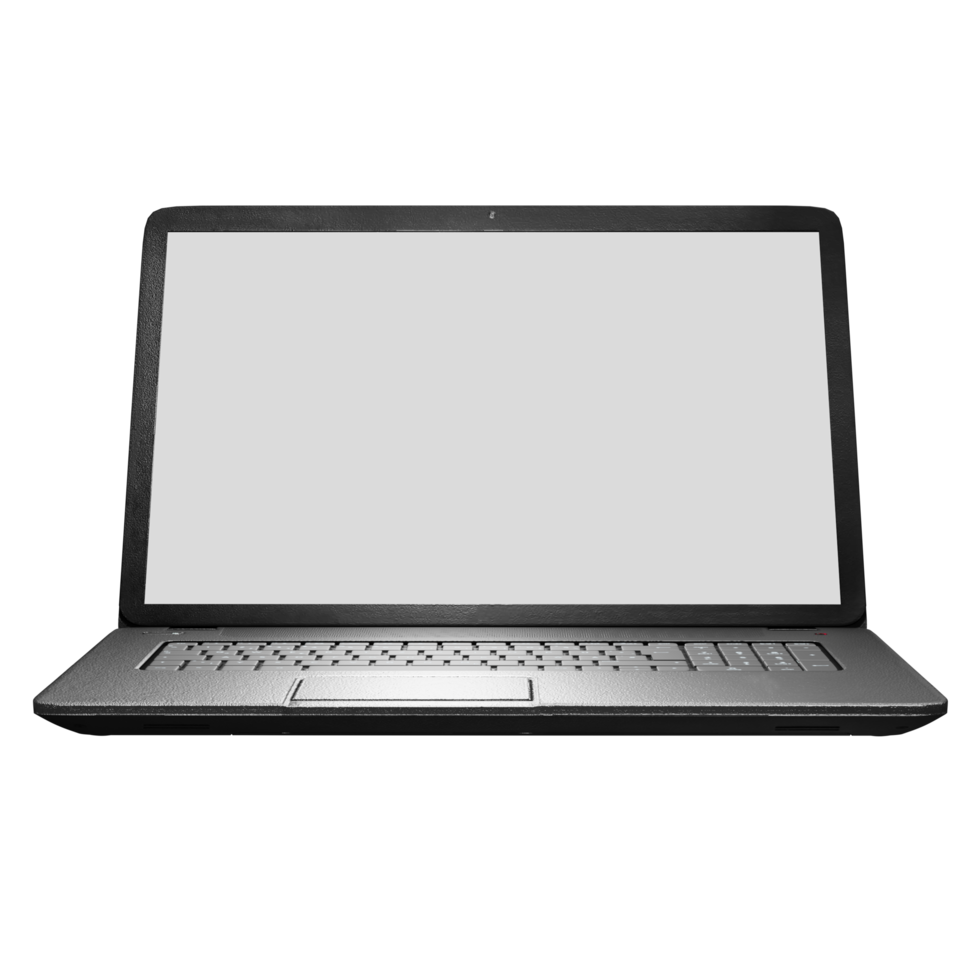 laptop computer leeg scherm toetsenbord 3d illustratie png