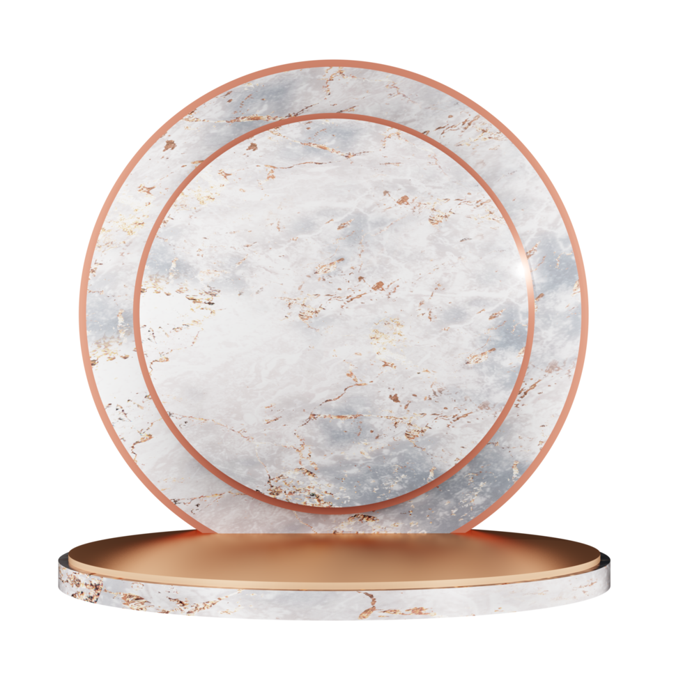 podium marble display stand Circular base for product display 3D illustration png