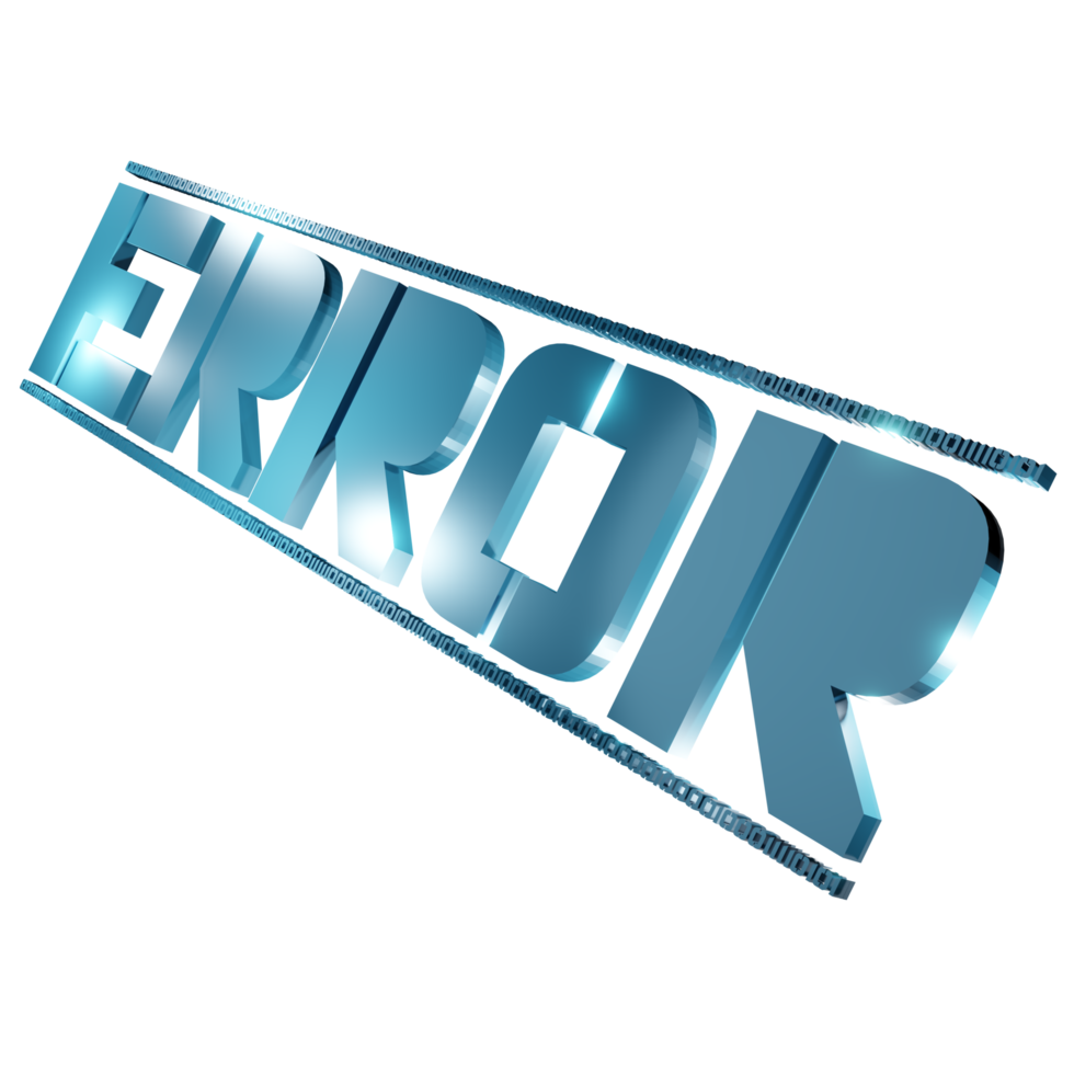 error message computer danger 3d illustration png