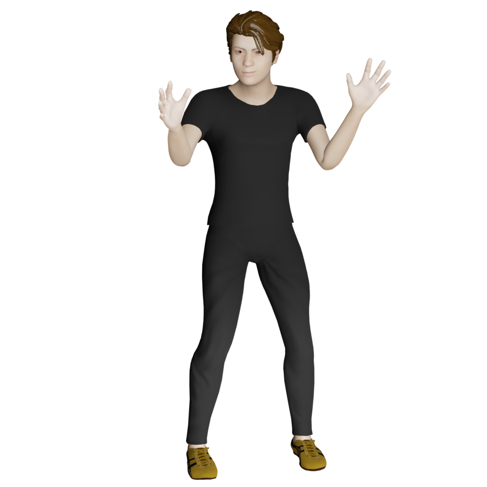 gelukkig man model avatar man model menselijk karakter 3d illustratie png