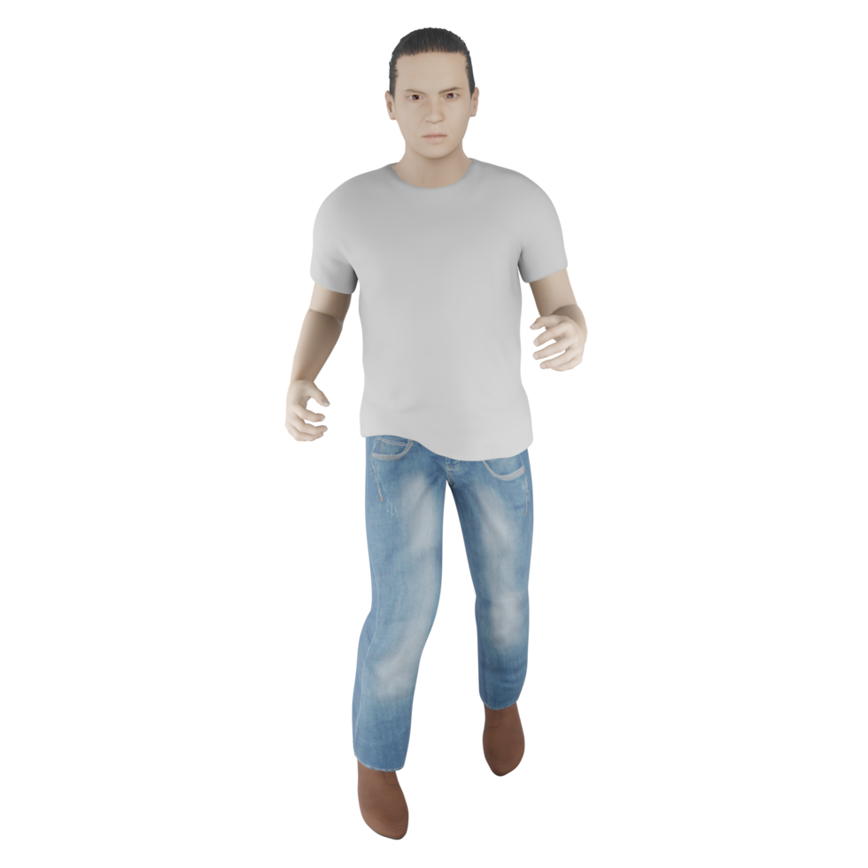happy man model avatar man model human character 3d illustration png