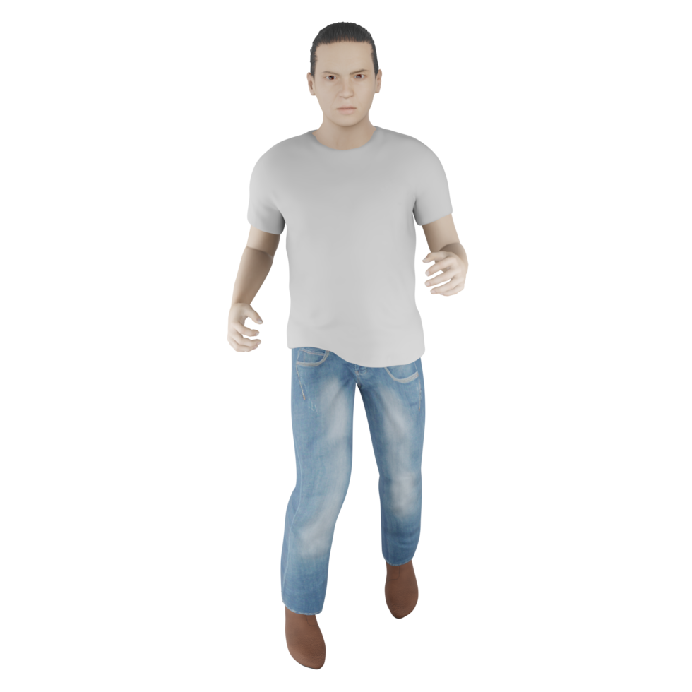 hombre feliz modelo avatar hombre modelo humano personaje 3d ilustración png