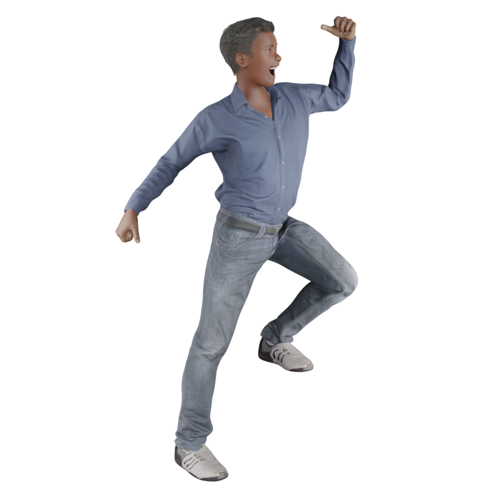 happy man model avatar man model human character 3d illustration png