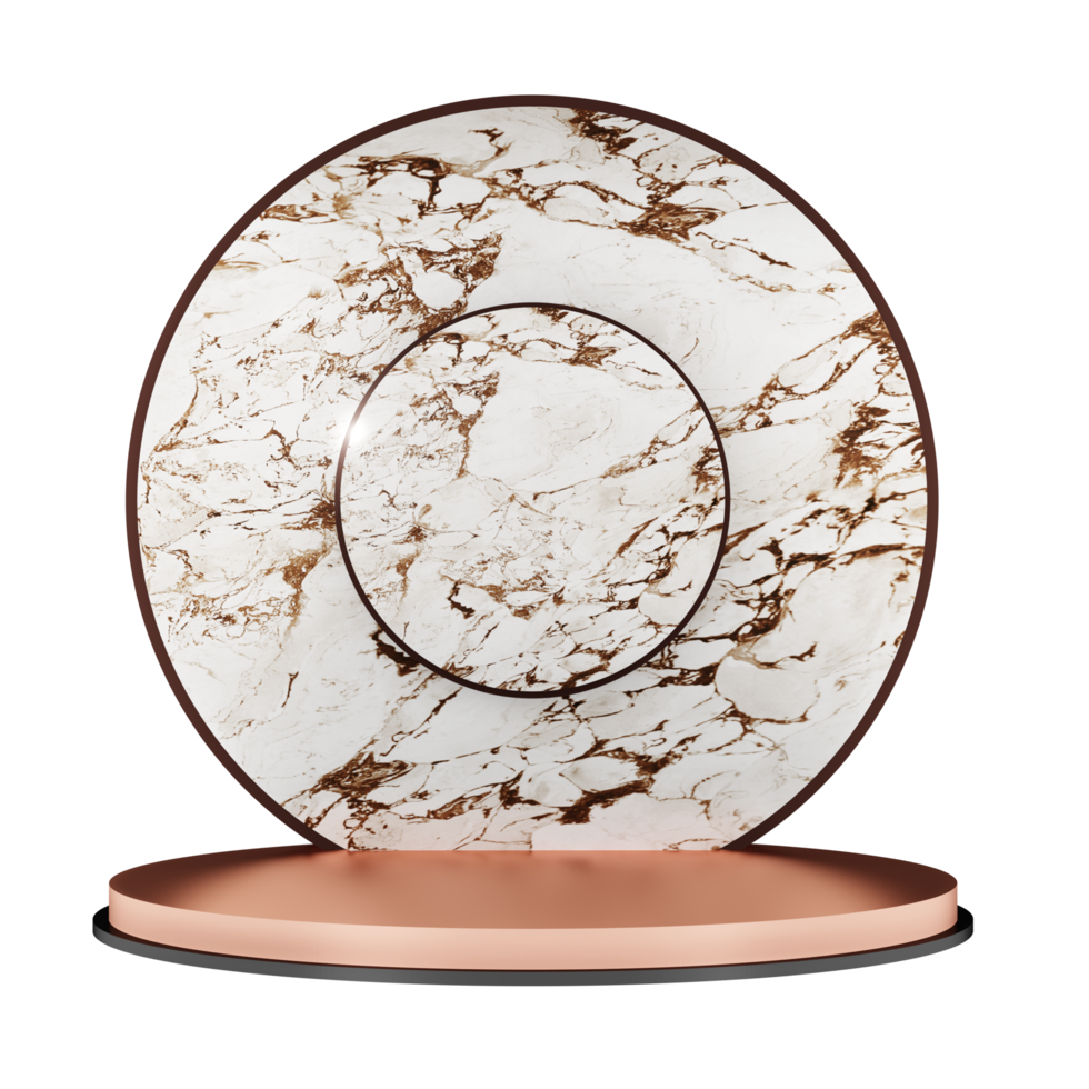 podium marble display stand Circular base for product display 3D illustration png